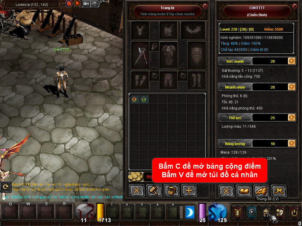 Chức năng chính của Game MU Uy Long Chức năng chính của Game MU Uy Long