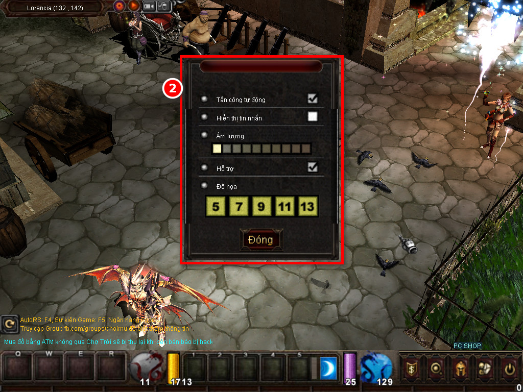 Chức năng chính của Game MU Uy Long Chức năng chính của Game MU Uy Long
